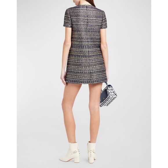 NWT Valentino Garavani Tweed Party Mini Dress with Pockets Size US 2 $5000 - Picture 4 of 12